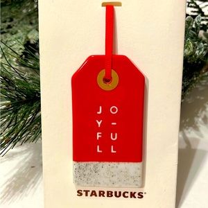 Starbucks Ceramic Christmas Ornament 
JOY-FULL tag